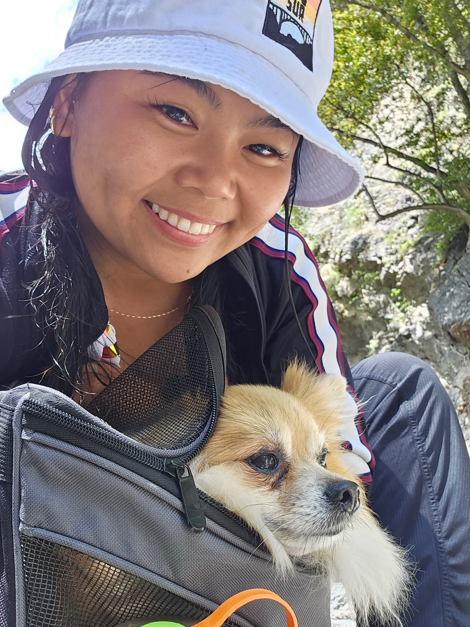 Kimberley and Waffles together in Peru